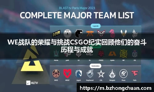 WE战队的荣耀与挑战CSGO纪实回顾他们的奋斗历程与成就